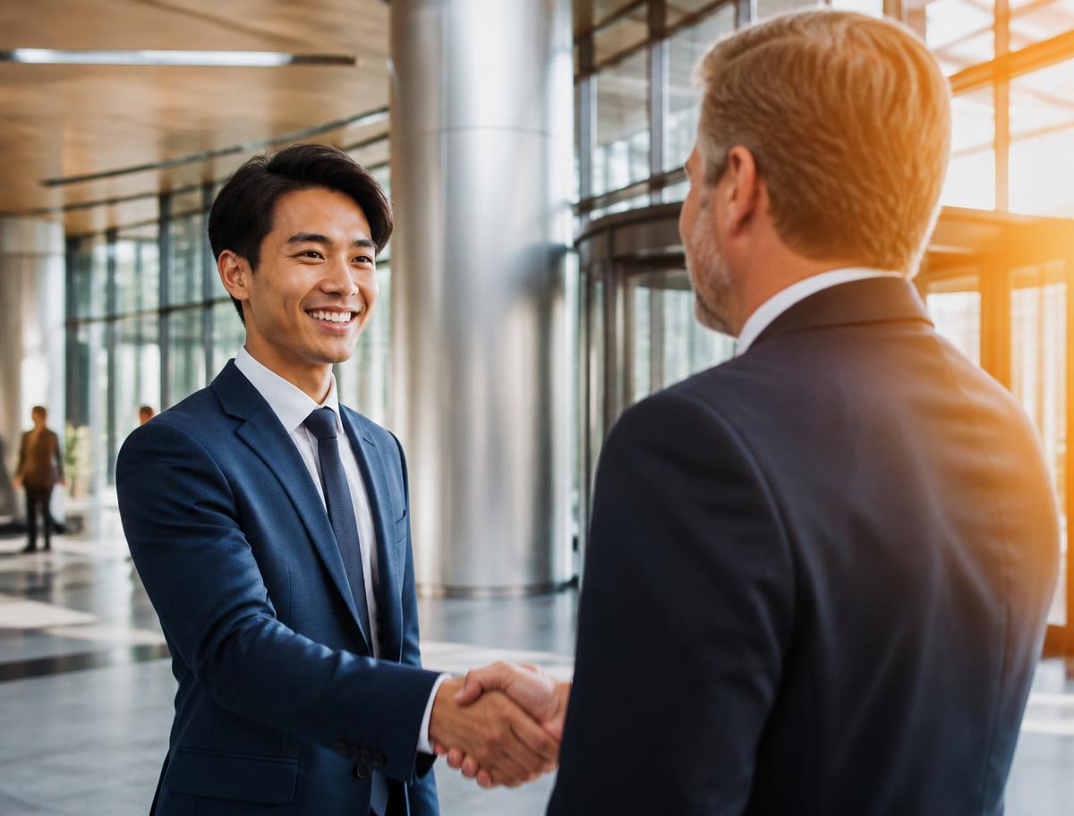 A new hire being welcomed onto a team floor